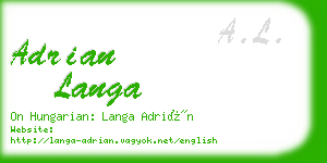 adrian langa business card